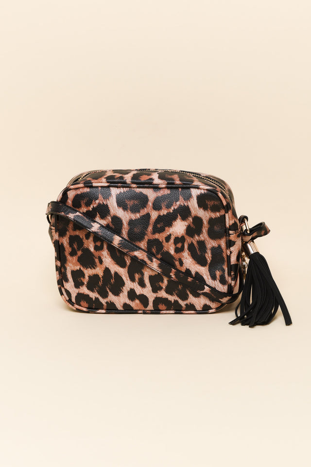 Katie Brown Leopard Crossbody Bag