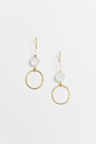 Katie Gold Disc Hook Earrings