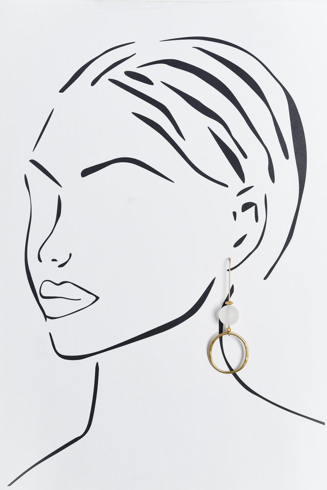 Katie Gold Disc Hook Earrings