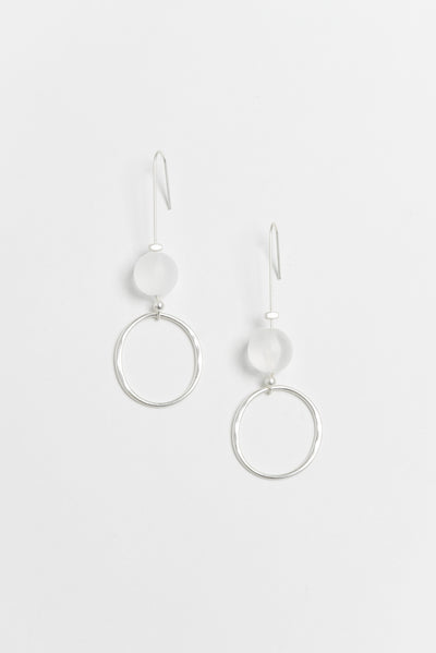 Katie Silver Disc Hook Earrings