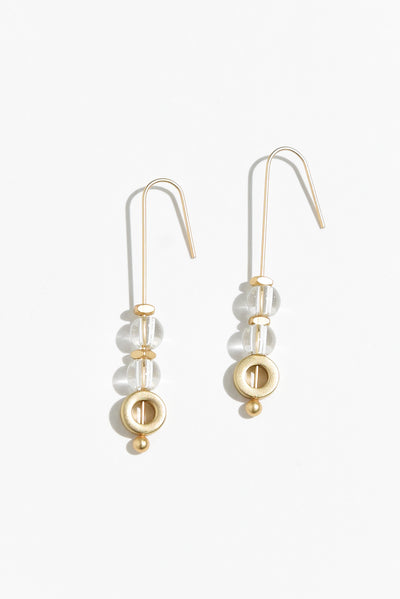 Kavala Gold Beaded Hook Earrings