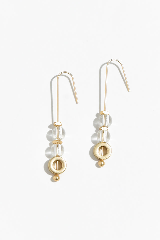 Kavala Gold Beaded Hook Earrings image 1