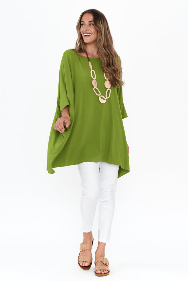 Kelsier Green Bamboo Batwing Top banner image