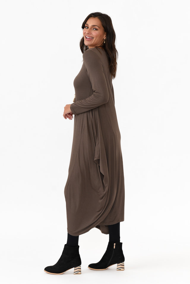 Kendal Chocolate Long Sleeve Dress image 4