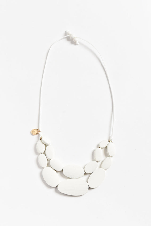 Kendra White Beaded Necklace image 1