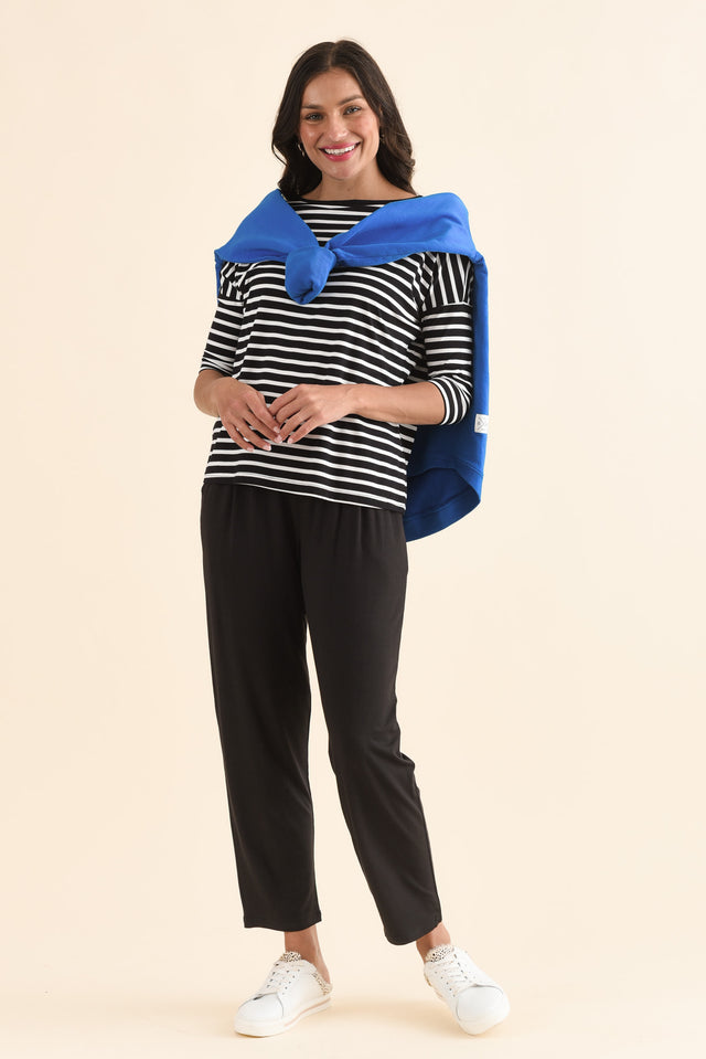 Kennedy Black Stretch Pocket Pants,Full Body,Brunette model,alt text|model:Brontie image 2