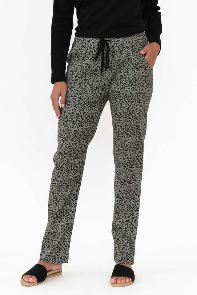 Kent Khaki Leopard Pants