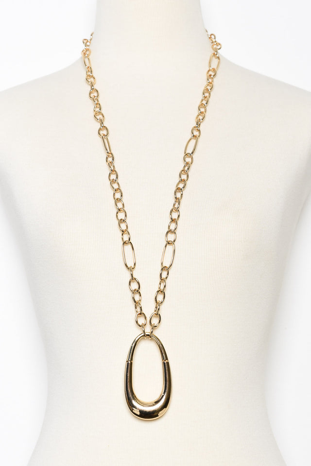 Kerr Gold Oval Pendant Necklace