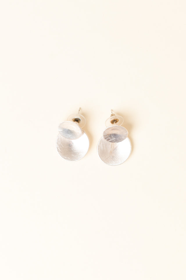 Kerra Silver Circle Drop Earrings