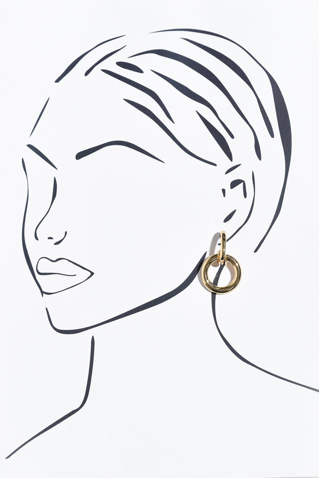 Kiko Gold Huggie Earrings image 2