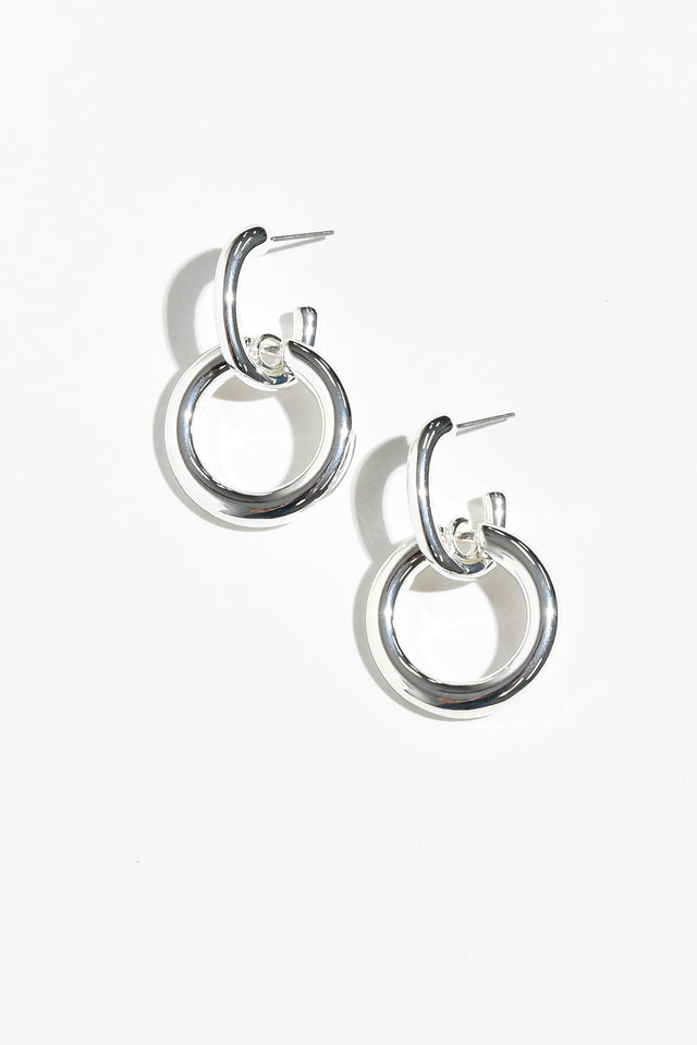 Kiko Silver Huggie Earrings image 1