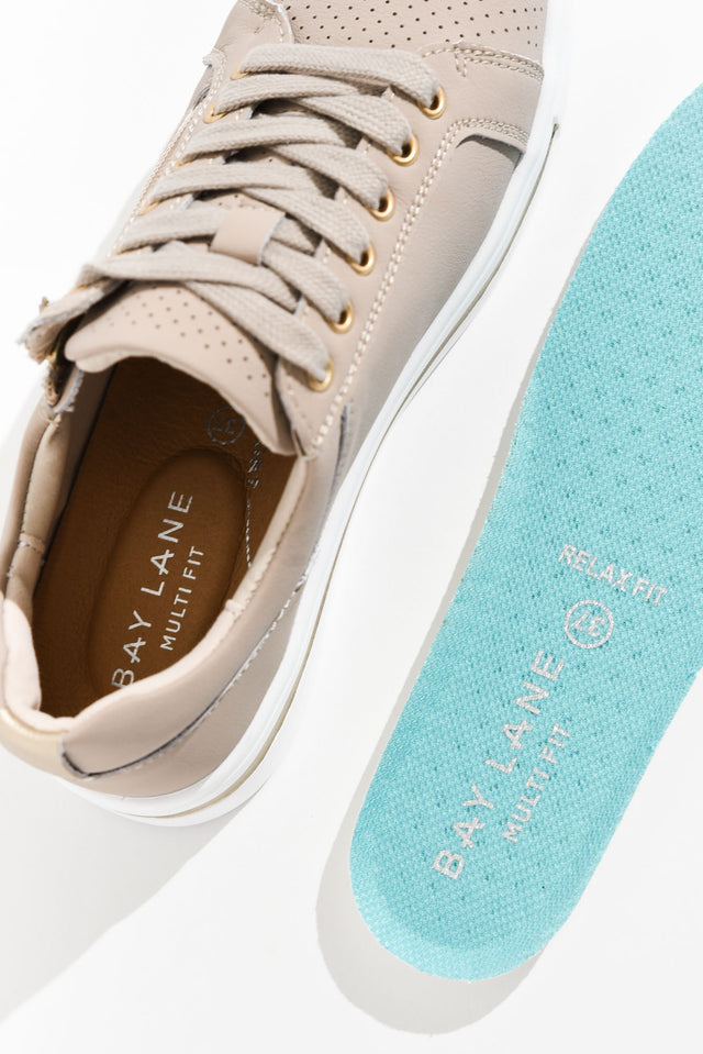 Koko Nude Leather Zip Sneaker image 5