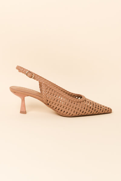 Koscuszkio Tan Leather Woven Heel