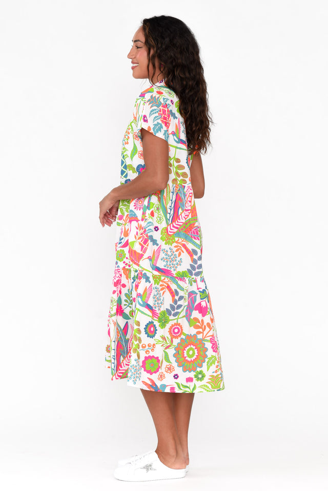 Kusadasi Green Garden Organic Cotton Tiered Dress image 3
