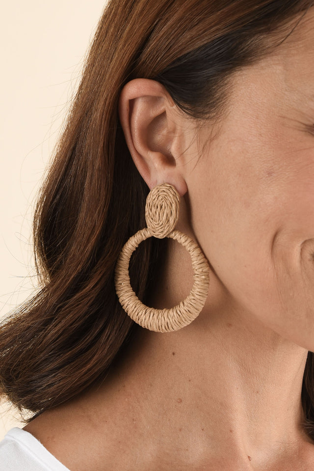 Laher Mocha Woven Drop Earrings