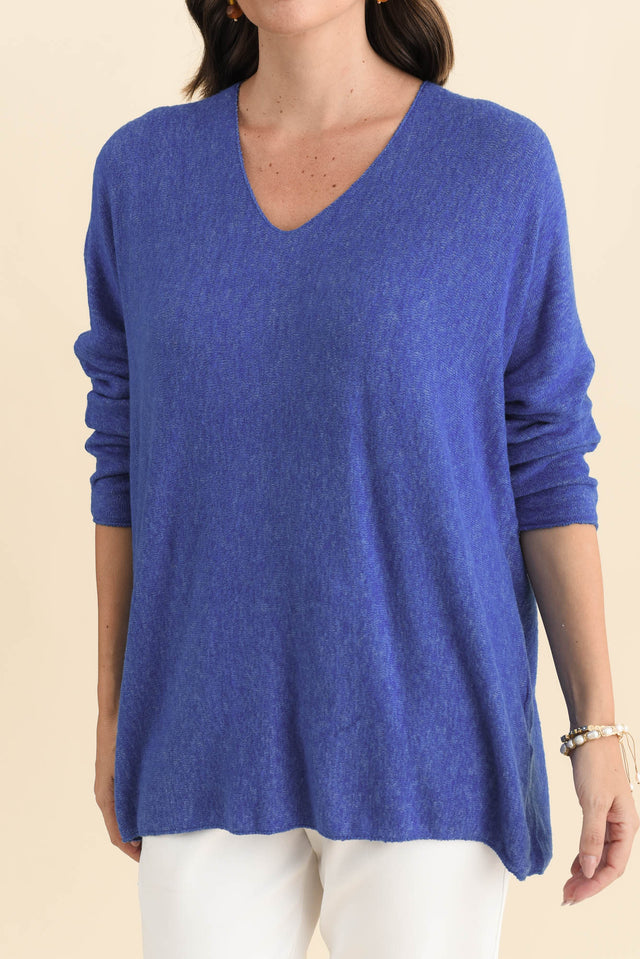 Lakin Blue Knit Jumper image 6