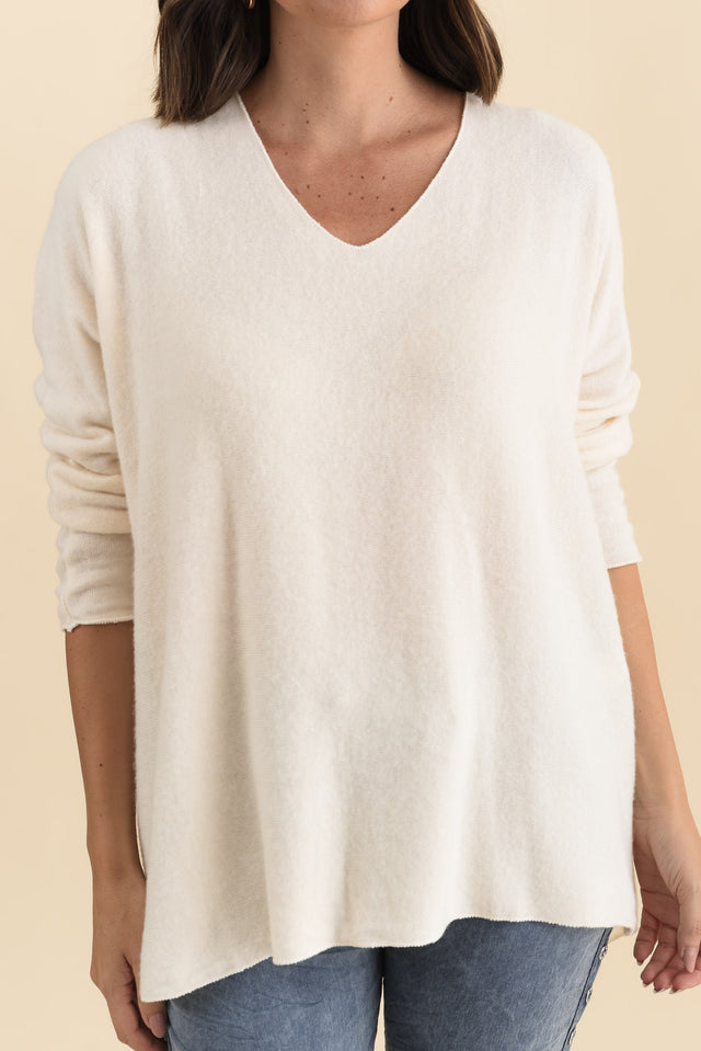 Lakin Cream Knit Jumper image 6