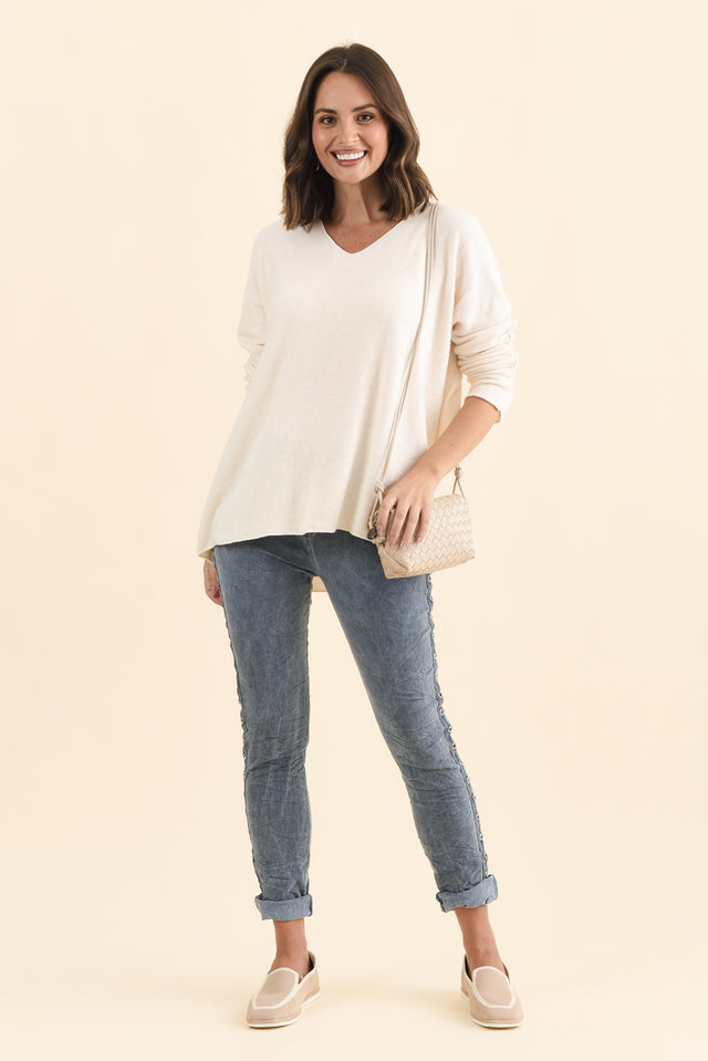 Lakin Cream Knit Jumper