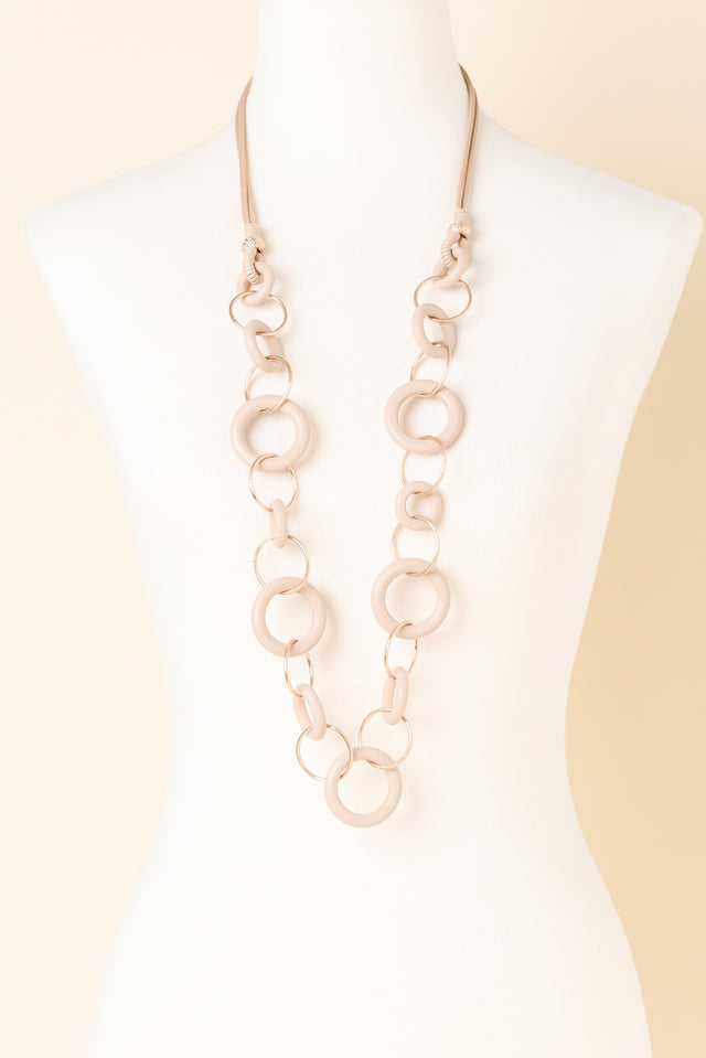 Lara Natural Wooden Link Necklace image 2