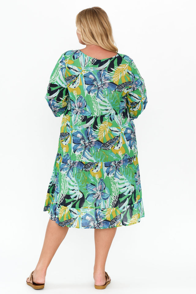 Layla Green Safari Crinkle Cotton Dress