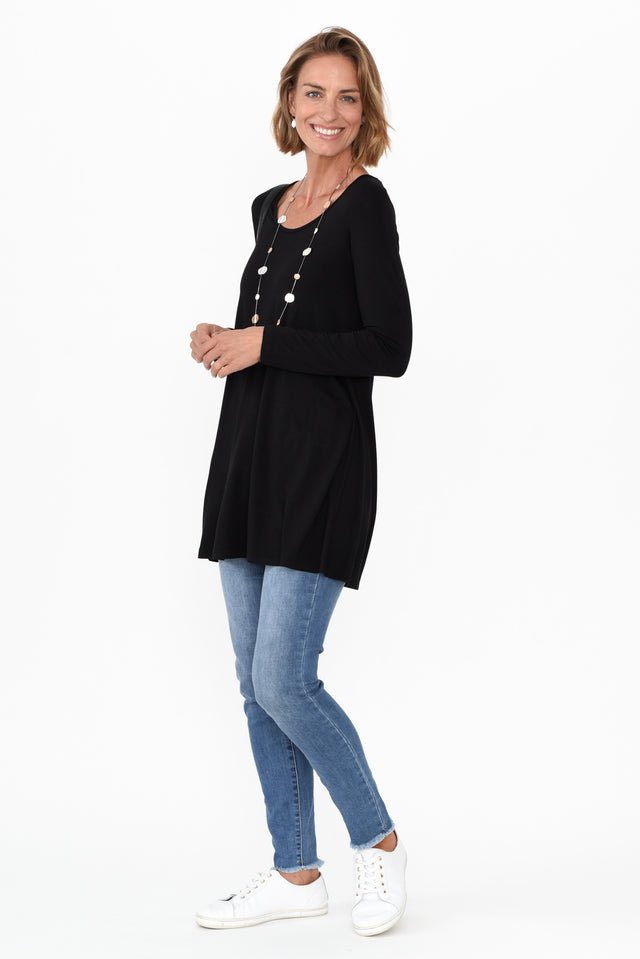 Leanne Black Bamboo Tunic Top image 5