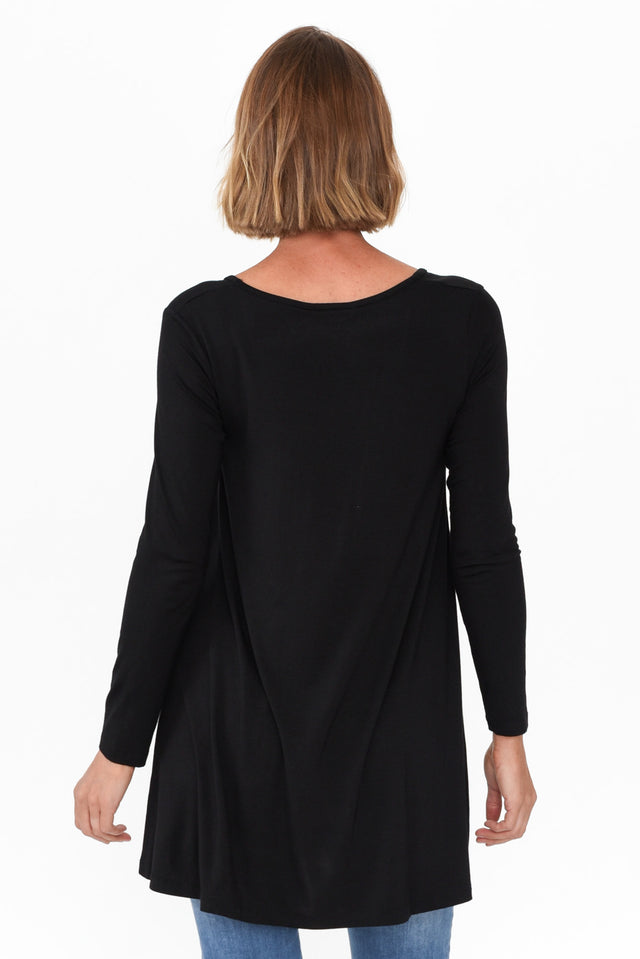 Leanne Black Bamboo Tunic Top image 4