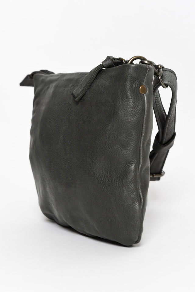 Leena Charcoal Leather Crossbody Bag image 2