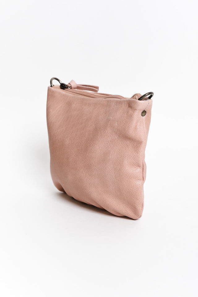 Leena Pink Leather Crossbody Bag