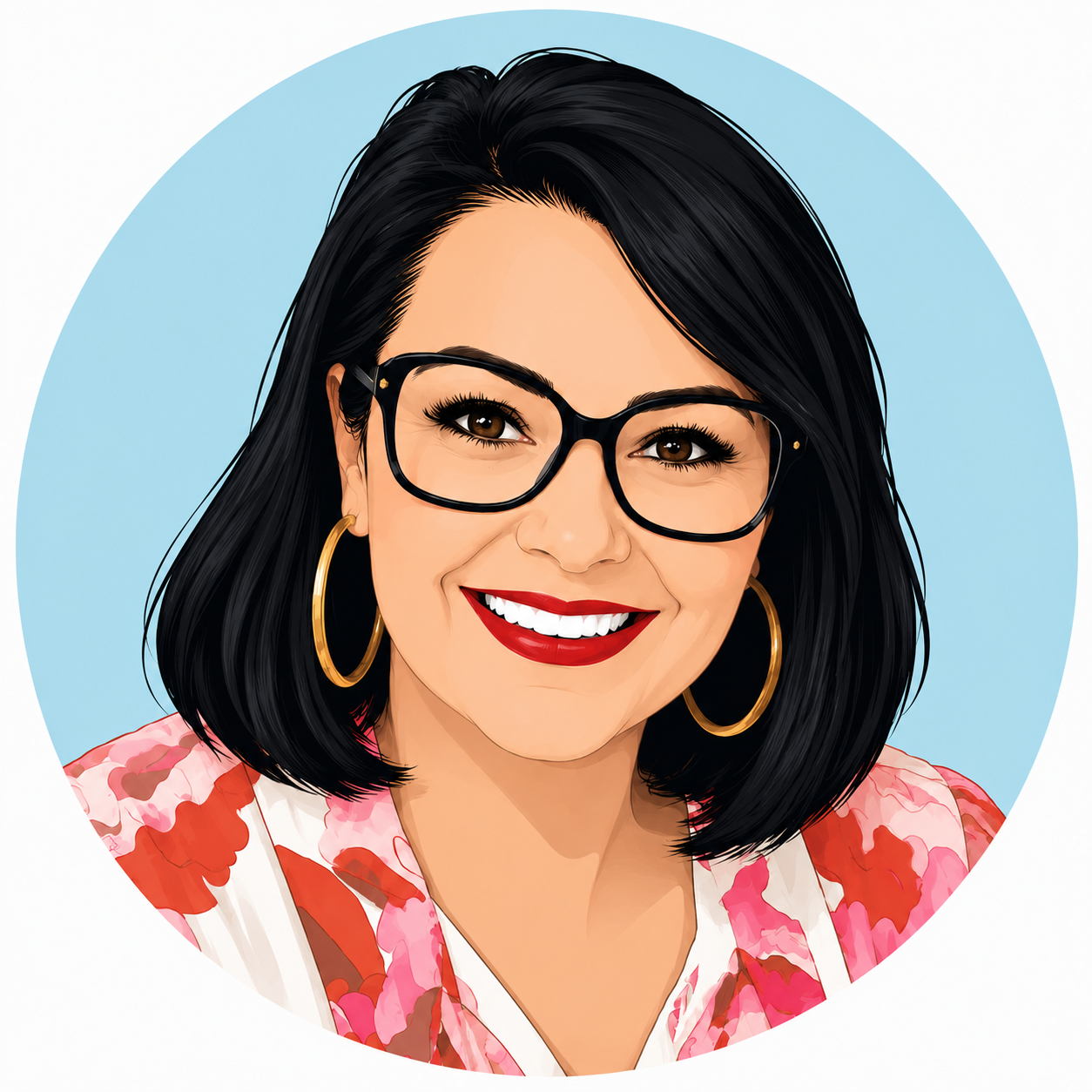 AI Cartoon Image of Blue Bungalow stylist Leisa