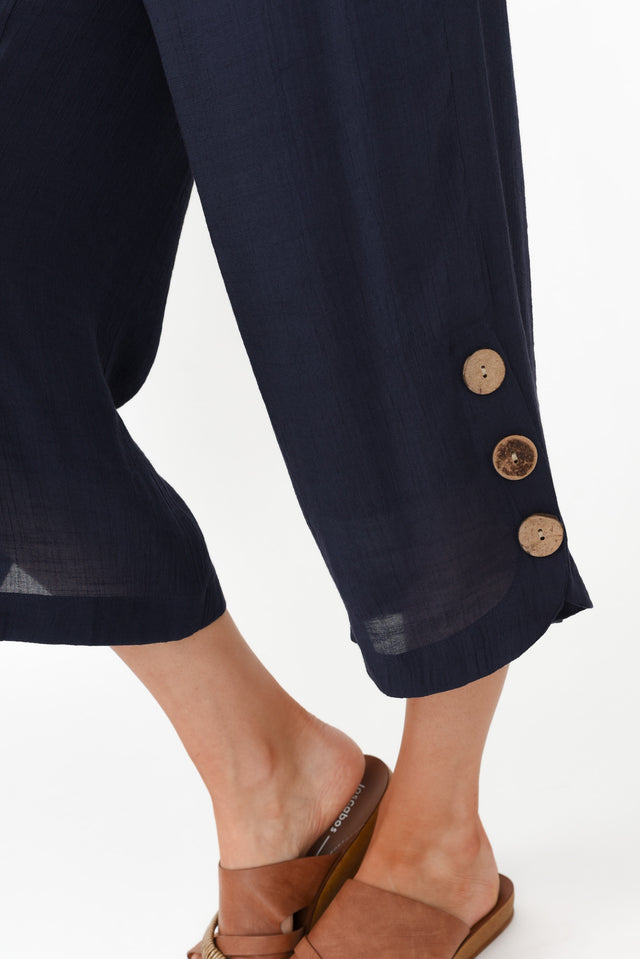 Lettie Navy Button Pants