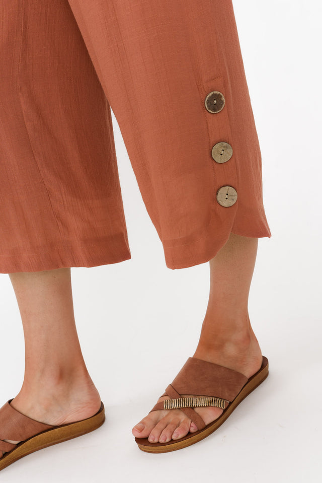 Lettie Rust Button Pants image 8