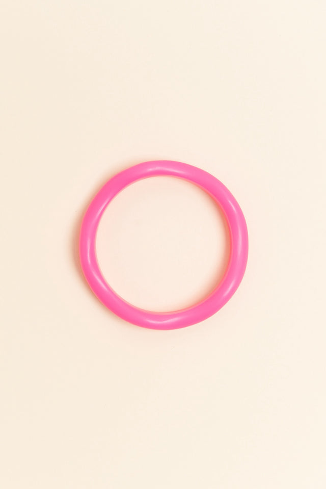 Lia Hot Pink Resin Wave Bangle
