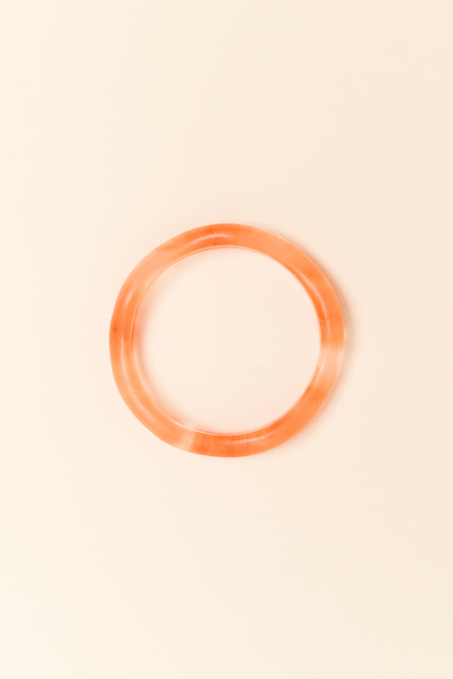 Lia Orange Swirl Resin Wave Bangle