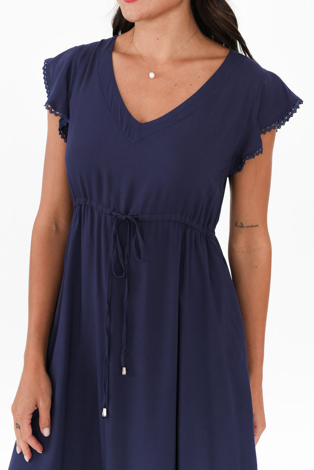 Libby Navy Midi Dress