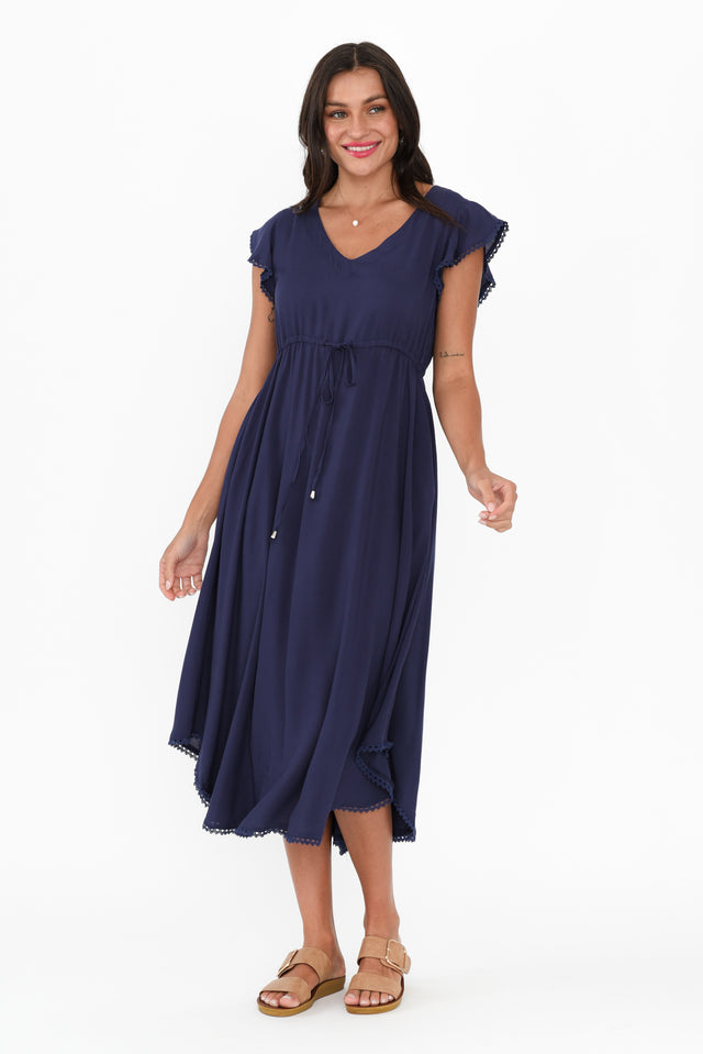 Libby Navy Midi Dress