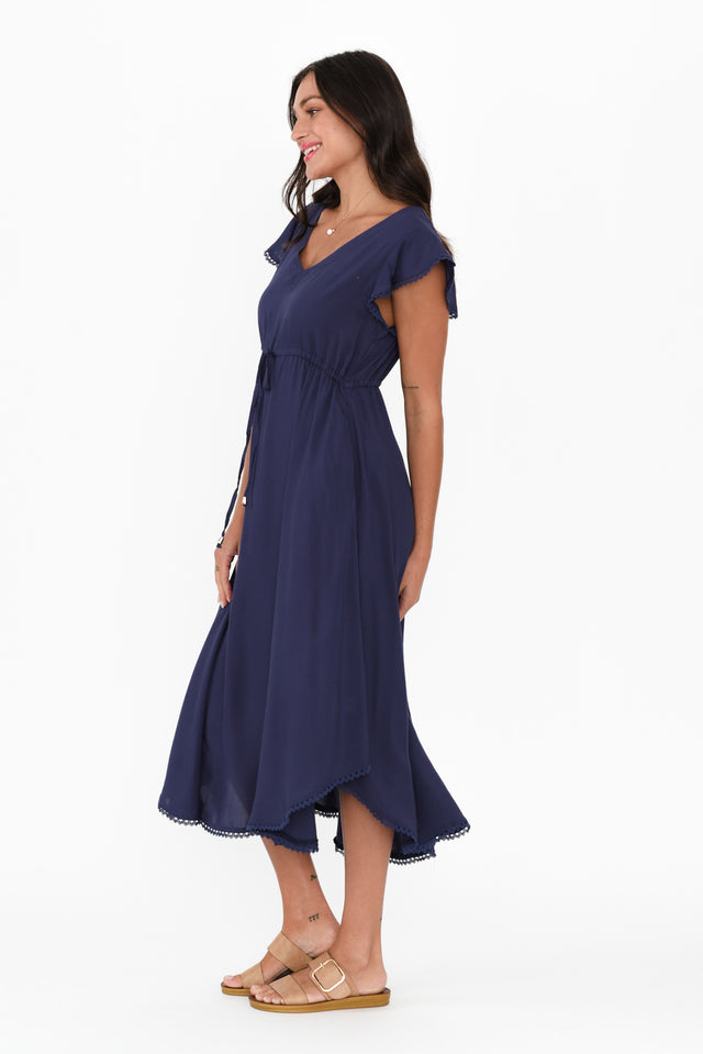 Libby Navy Midi Dress