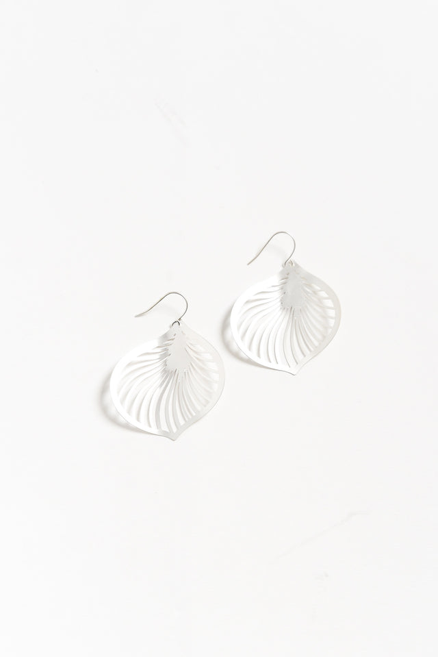 Lily Silver Leaf Earrings image 1