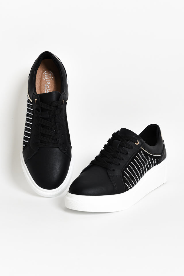 Limo Black Stripe Leather Sneaker