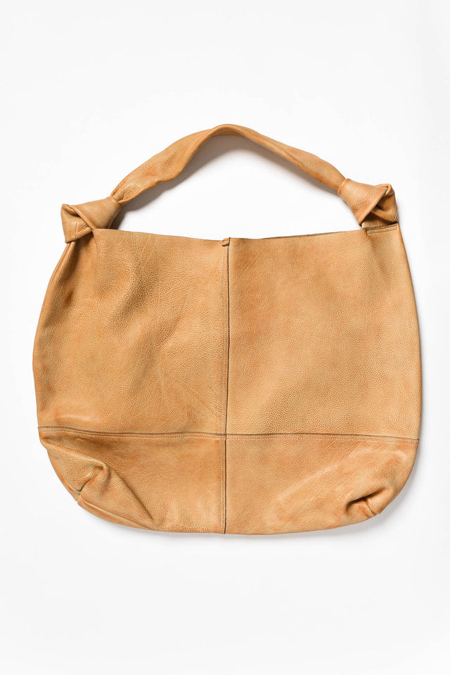 Lina Tan Leather Slouch Shoulder Bag