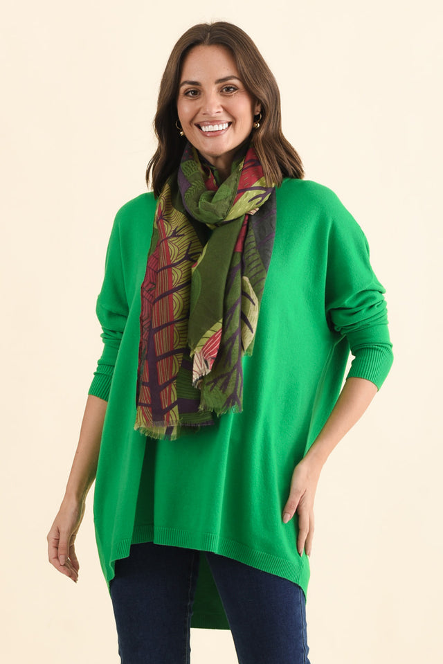 Linnea Green Leaf Scarf image 4