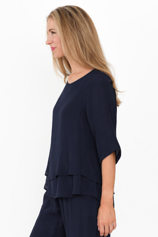 Liora Navy Layered Top image 4