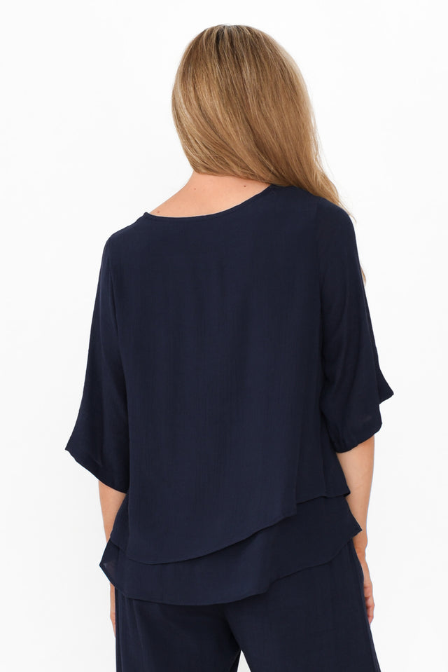 Liora Navy Layered Top image 5