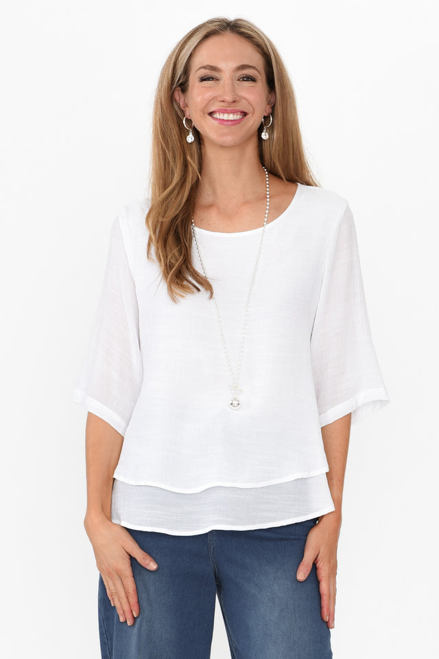 Liora White Layered Top image 1