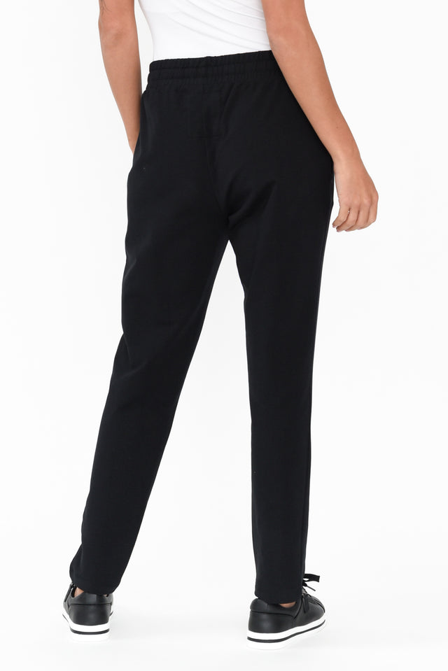 Lobby Black Cotton Relaxed Pants