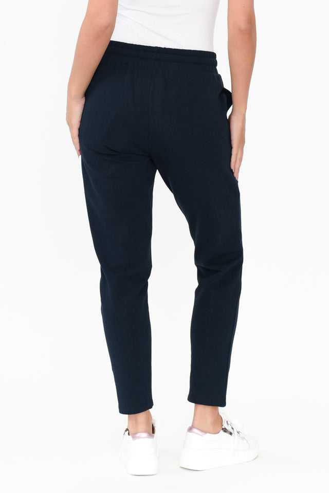 Lobby Navy Cotton Relaxed Pants image 5