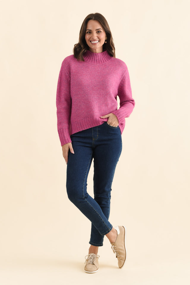 Lola Pink Knit Jumper,Brunette model,alt text|model:MJ image 6