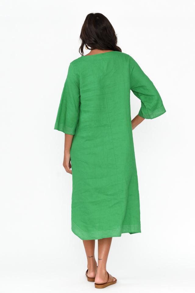 Lolita Green Linen Pocket Dress image 5