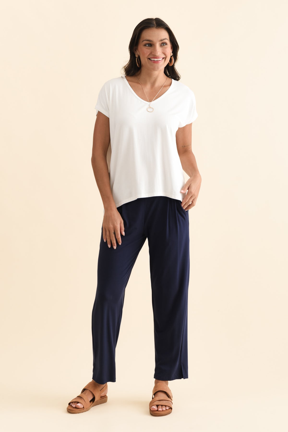 Lopez Navy Pocket Pants - Petite - Blue Bungalow AU