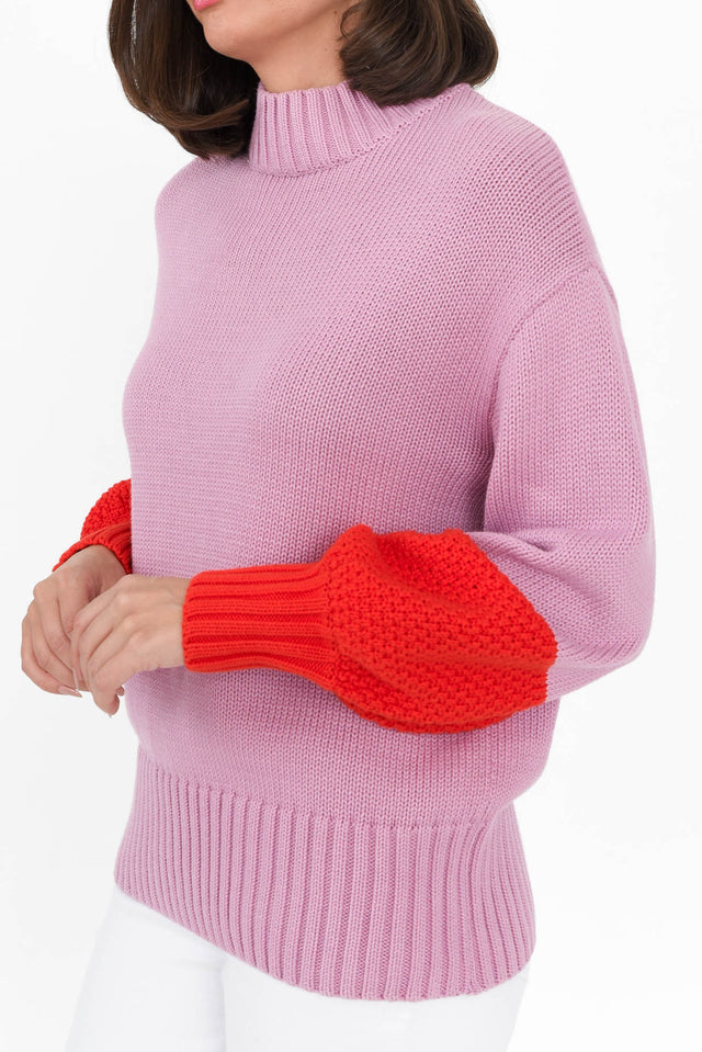 Louie Pink Cotton Knit Jumper