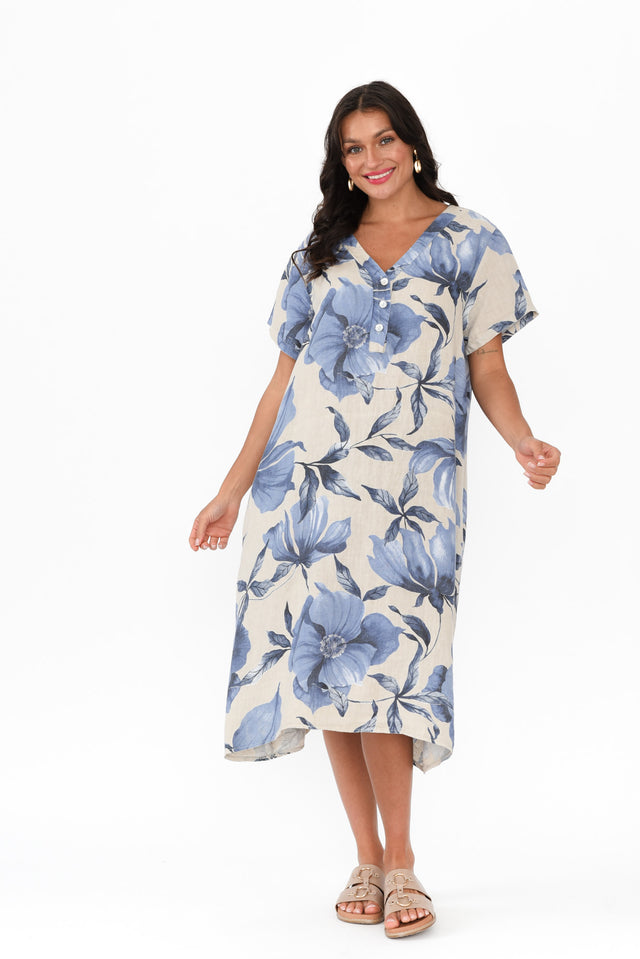 Louisiana Taupe Floral Button Dress banner image